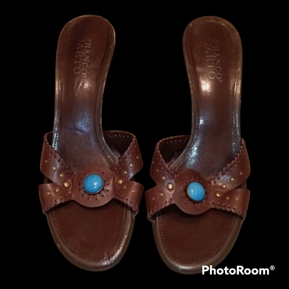 Franco Sarto Shoes - Franco Sarto Brown Leather Sandals